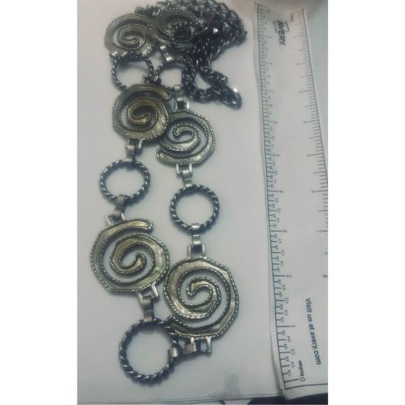 Cute LARGE SILVER BOHO PEACE SIGN NECKLACE - Picture 8 of 8